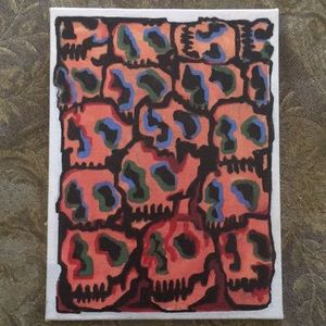 6x8 Colorful Skulls aka skull candy